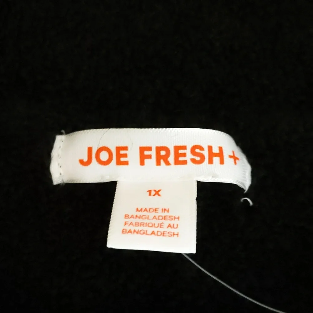 Joe Fresh| NWT Black Crew Neck Sweater Some Recycled Materials - Picture 7 of 13